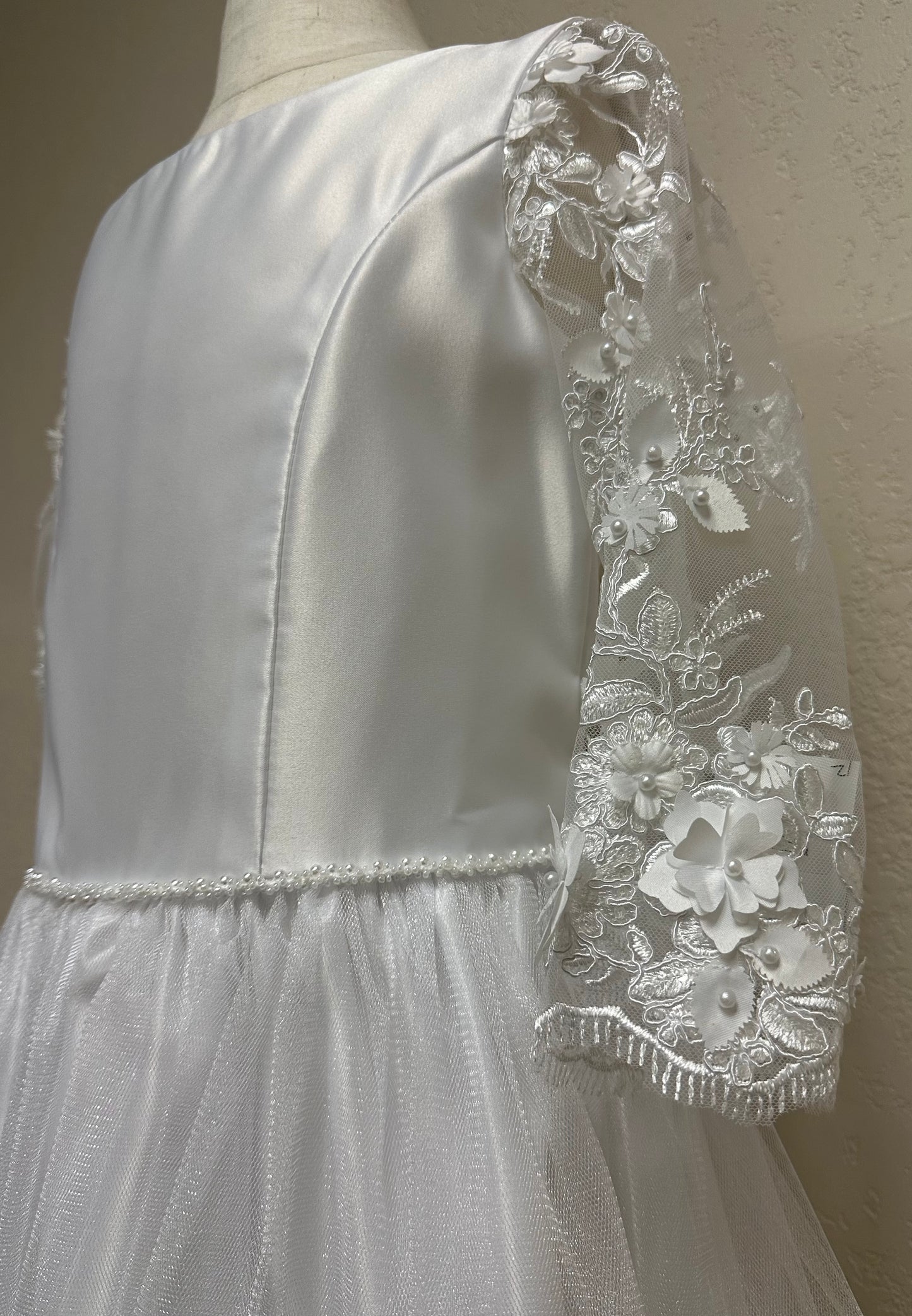 Floral Pearl Tulle Dress