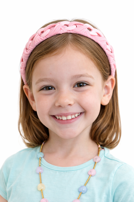 Pink Woven Acrylic Headband