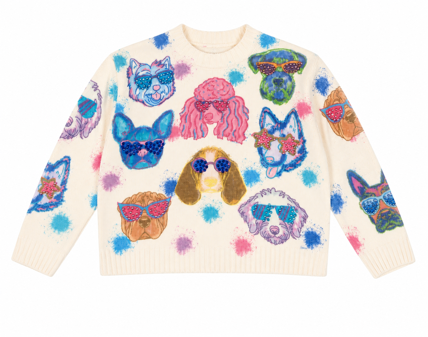 Dog Print Sweater