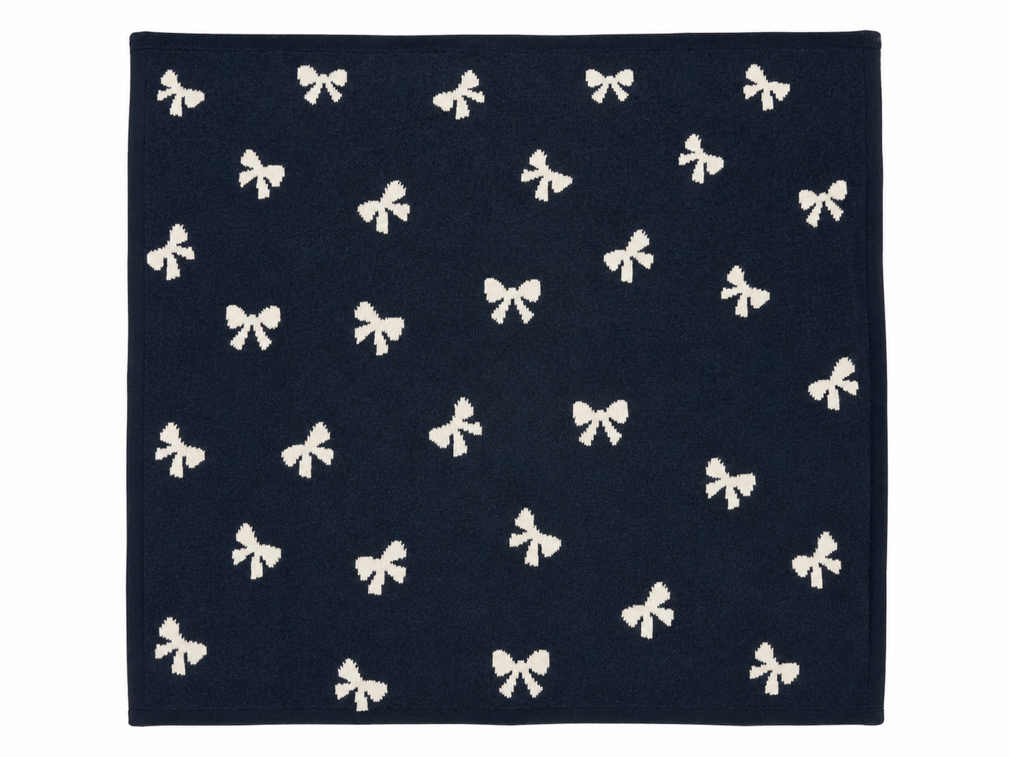 Plush Blanket with Black Bows