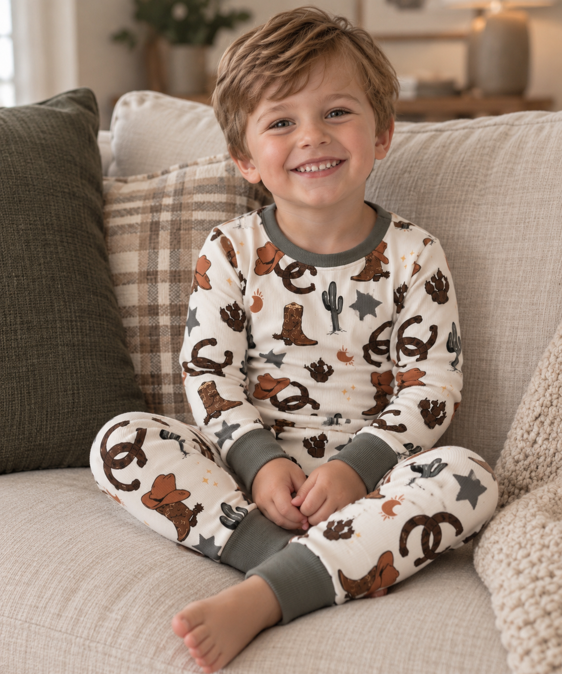 Outlaw Cowboy Ribbed Cozy Set