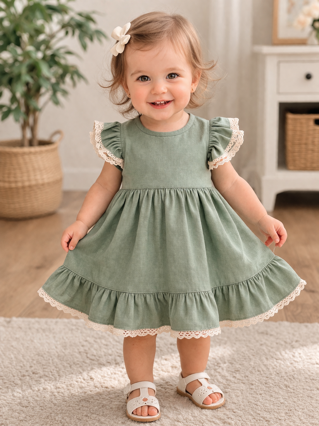 Sage Linen Dress