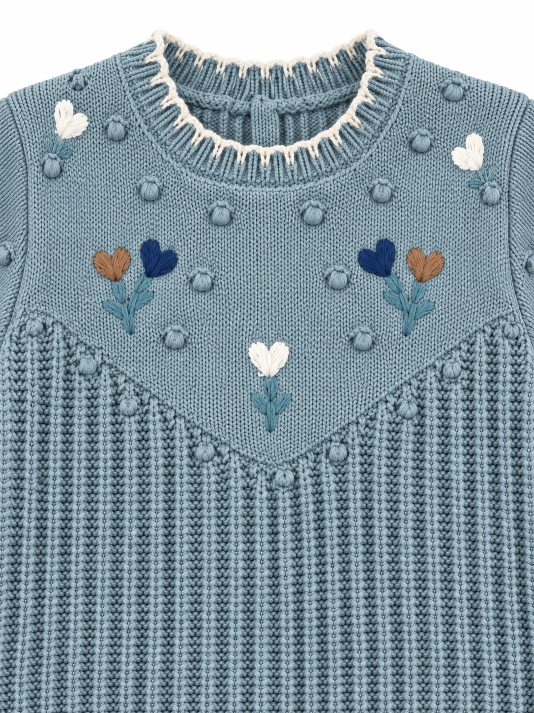Light Teal Sweater and Cream Pant Set
