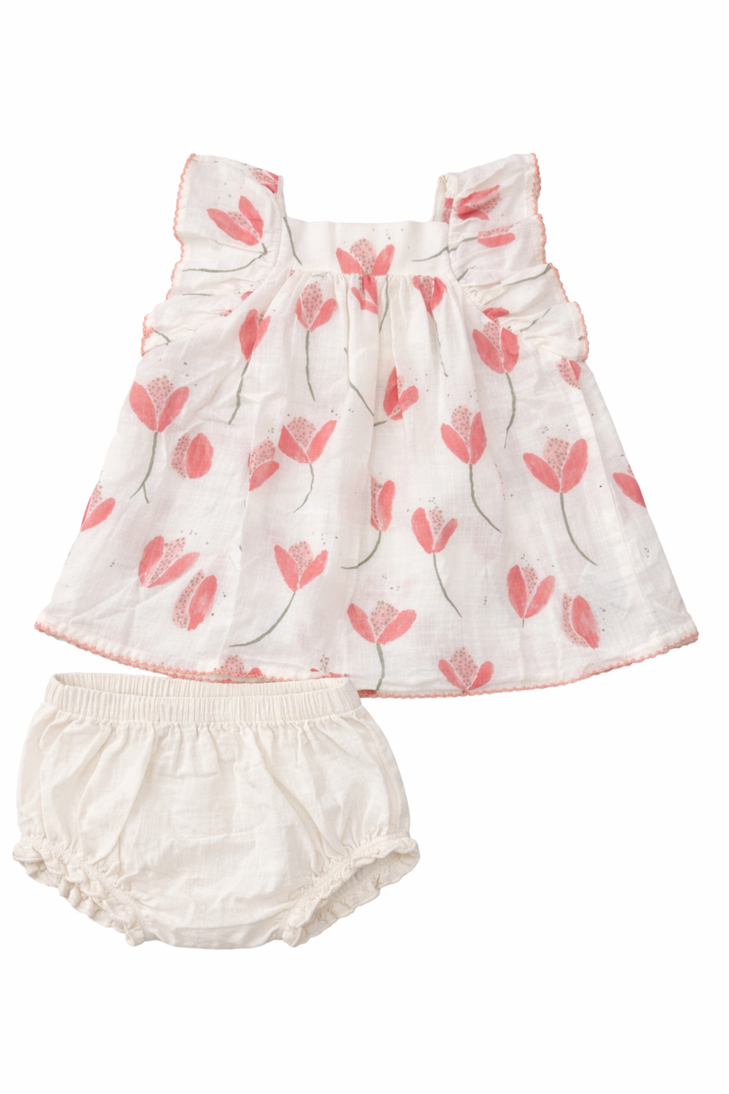 Soft Coral Top and Bloomer Organic Set