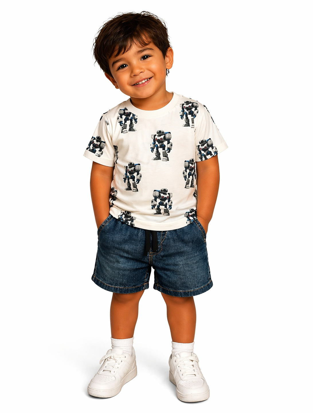 Robot Printed T-Shirt