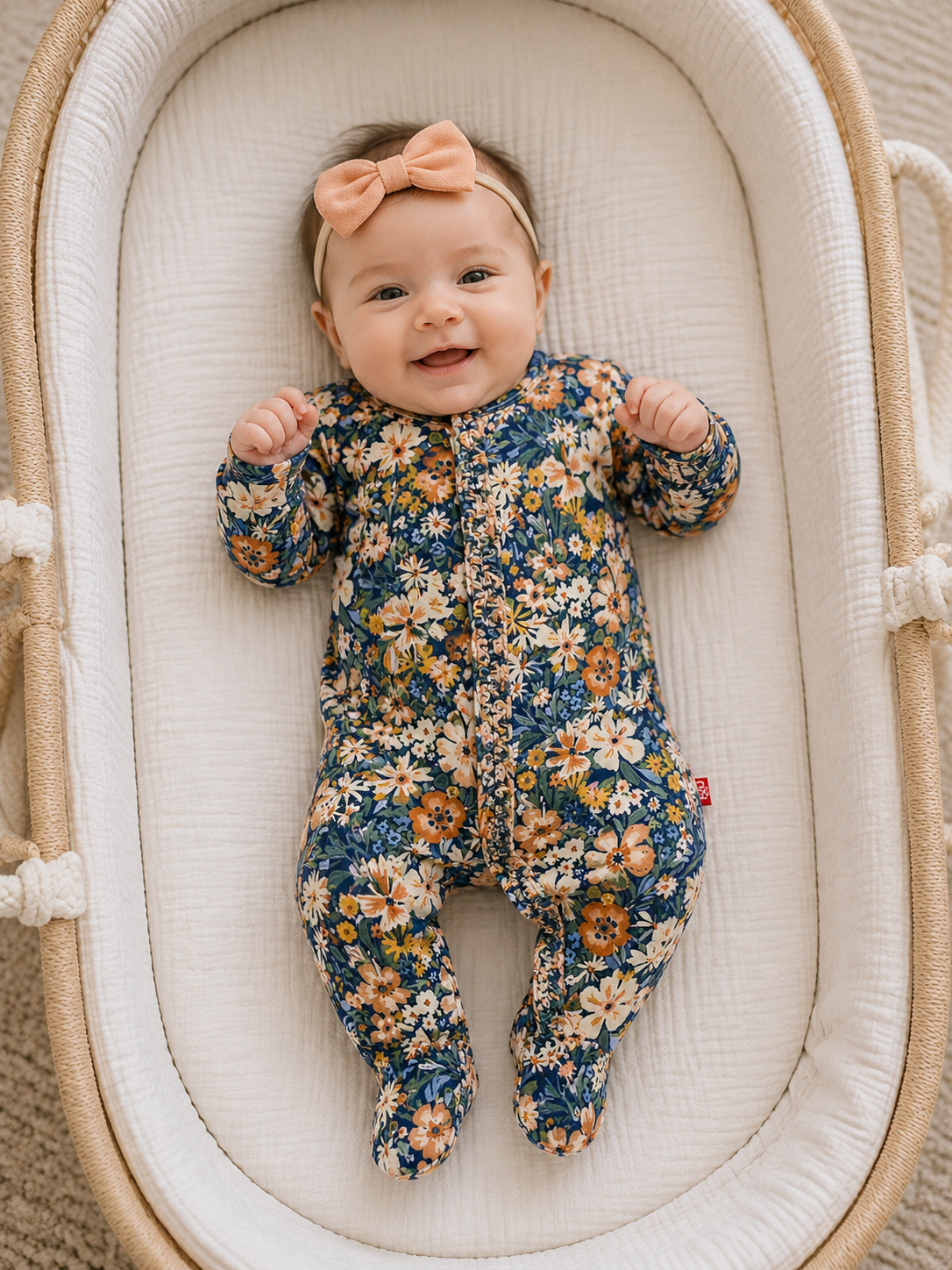 Flora Ruffle Modal Footie