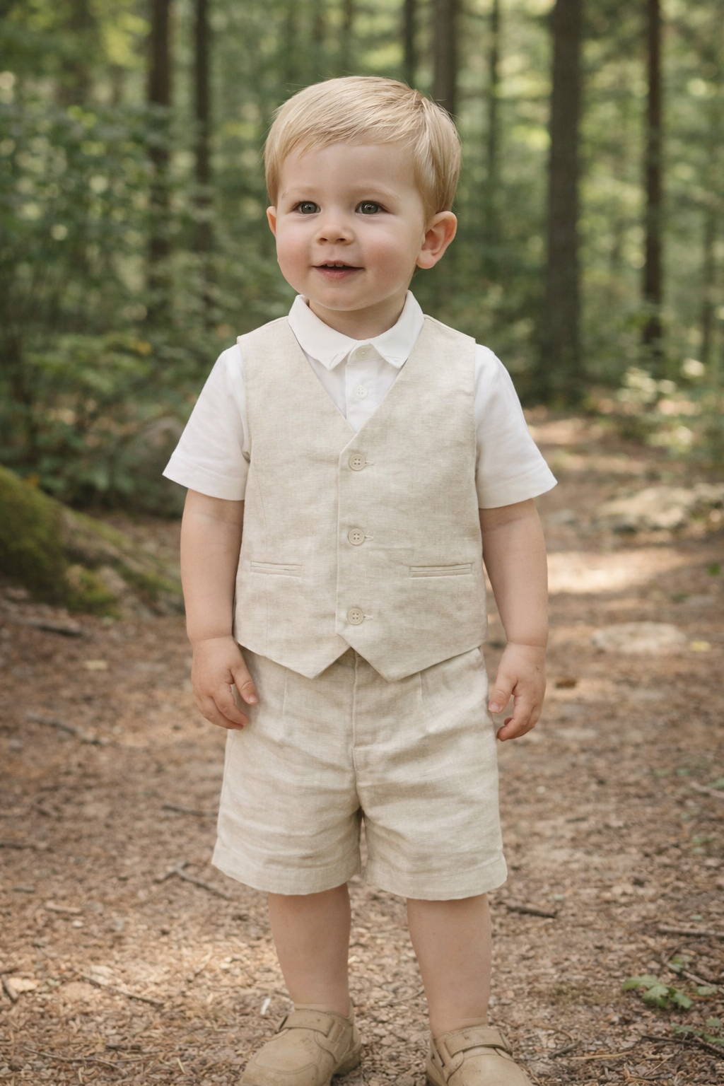 Boy Oat Linen Short