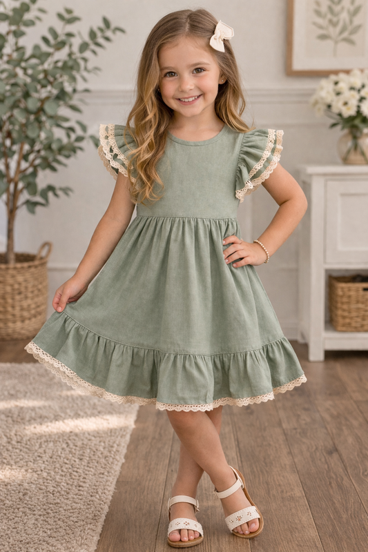 Sage Linen Dress