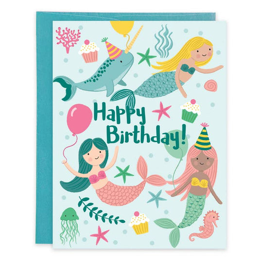 Bday Greeting Card Mermaids