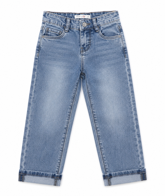 Boys Mid Blue Denim Pants