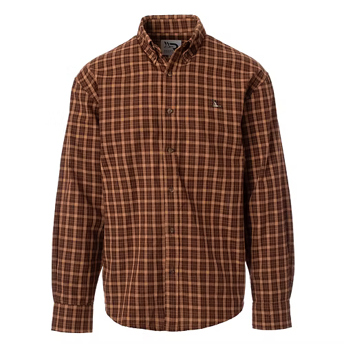 Rust Plaid Button Down