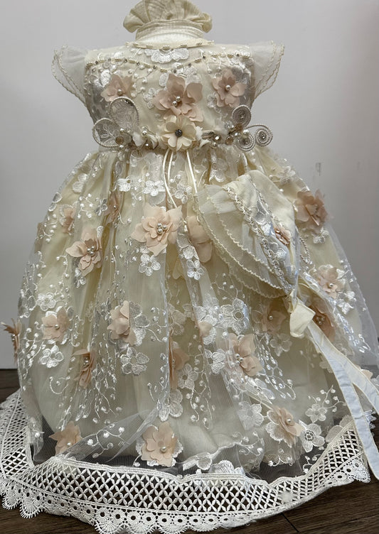 Violet Ivory Lace Gown