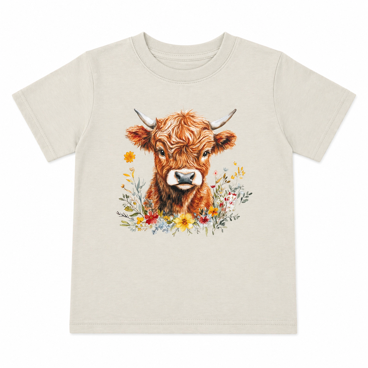 Highlander Cow on Cream T-Shirt