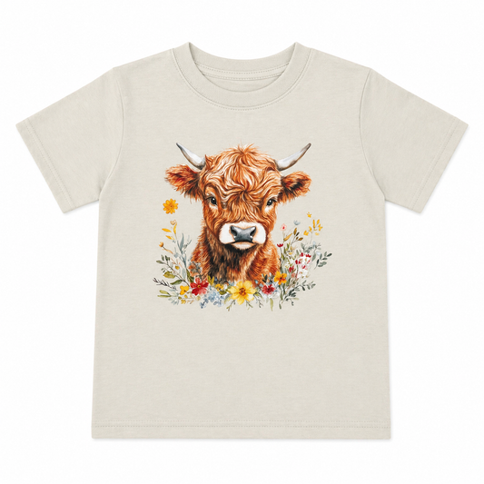 Highlander Cow on Cream T-Shirt