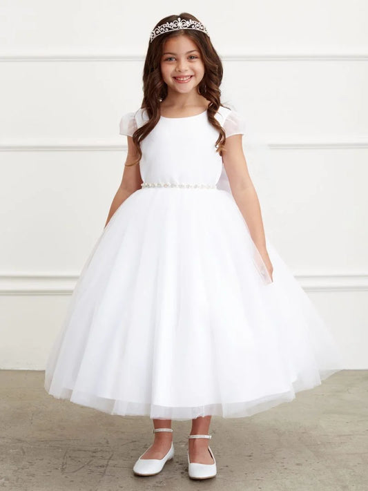 5832 Satin Bodice Dress