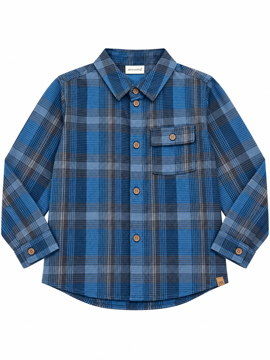 Blue Brown Checked Shirt