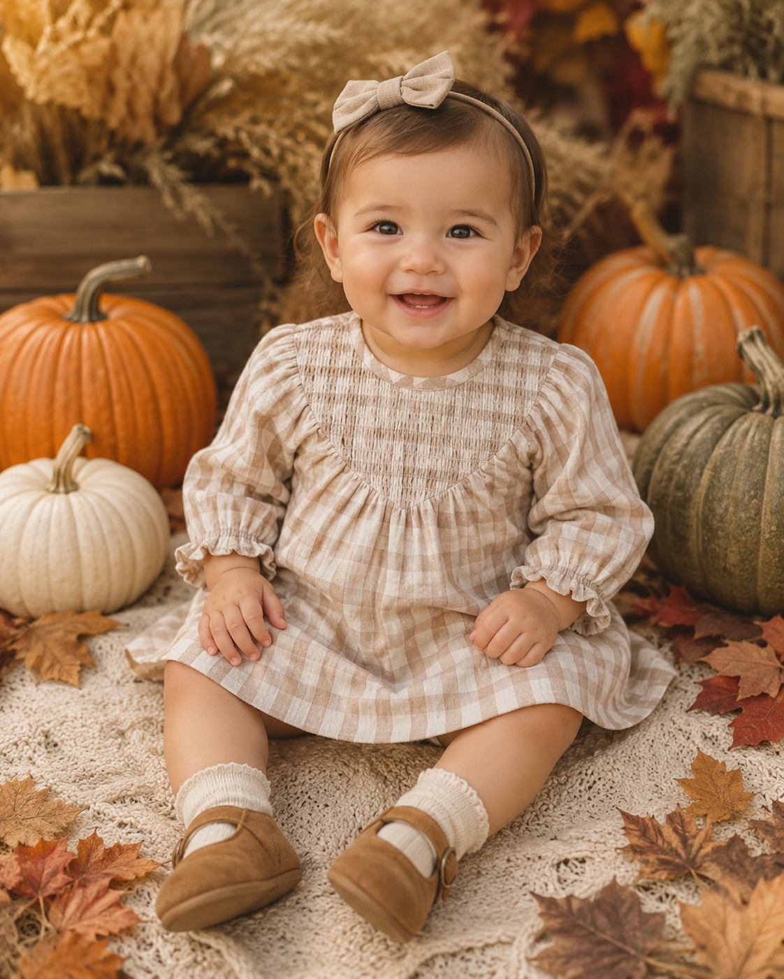 Rustic Plaid Smocked Dress
