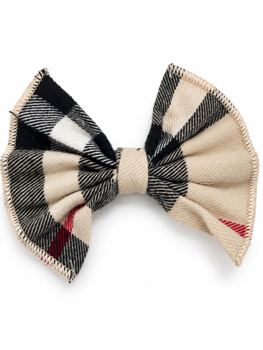Mini Tartan Bow Clip