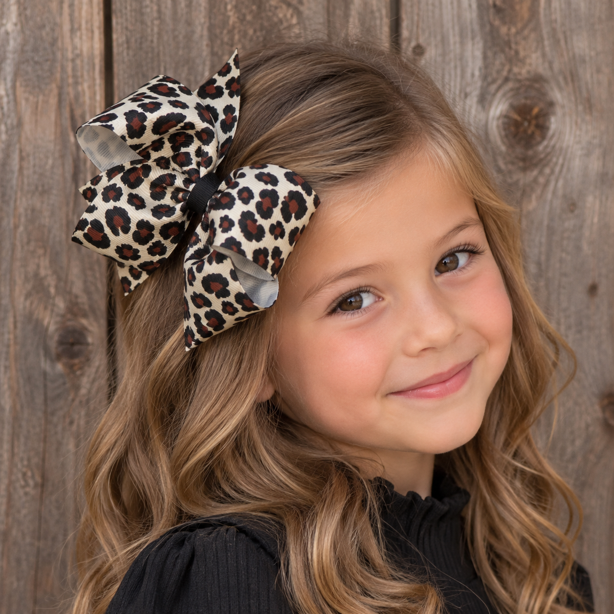 Leopard Print Hair Bow