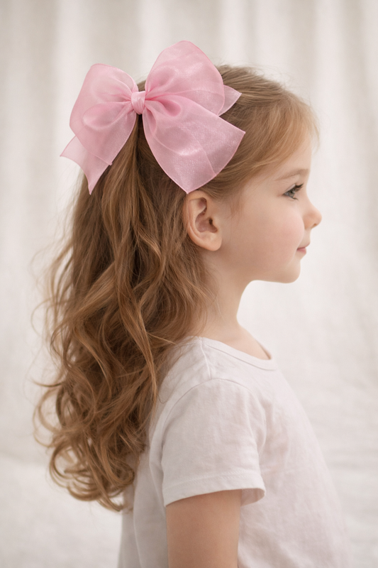 King Lt. Pink Organza Bow