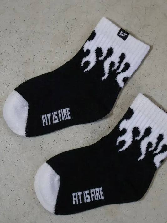 White Flame Crew Sock