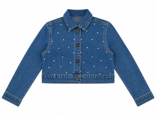 Denim Jacket with Rhinestones