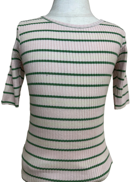 Ronelle Green Stripe Ribbed Top