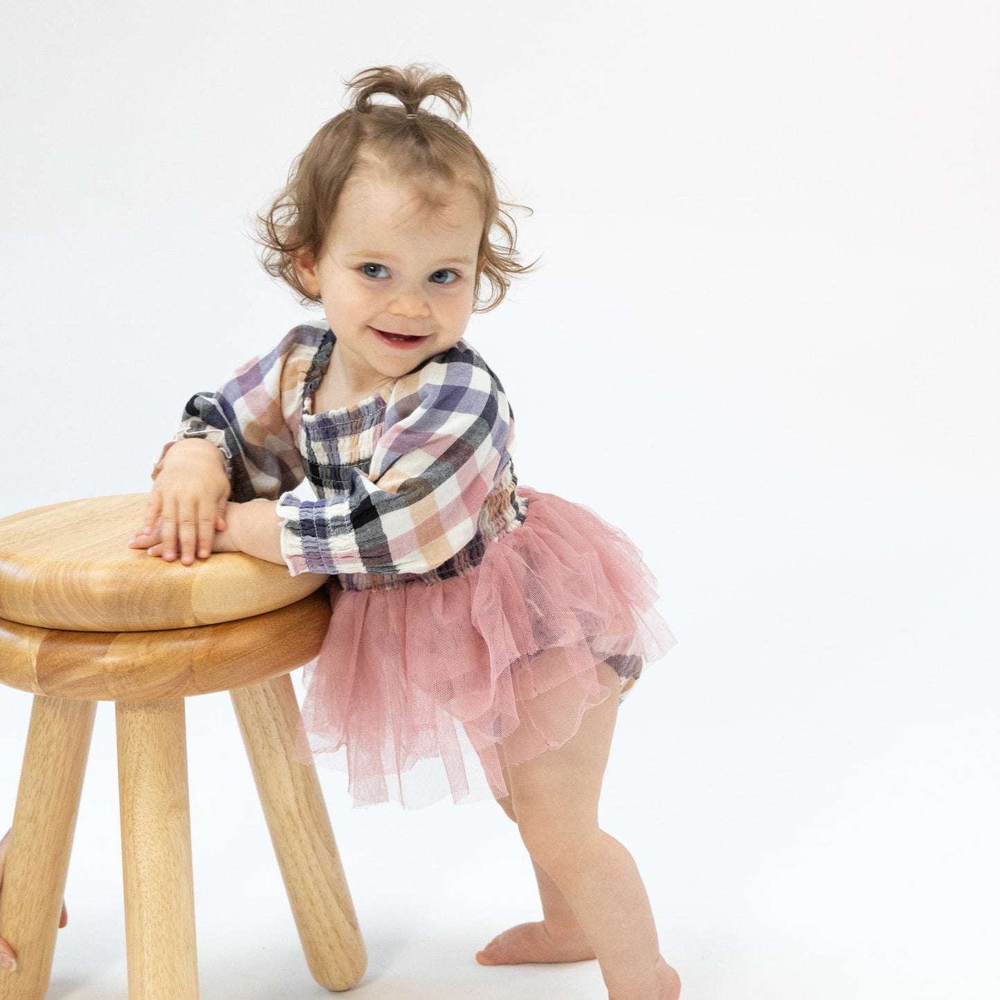 Harvest Plaid Smocked Tutu Bubble