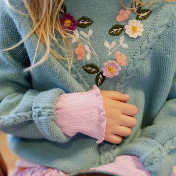 Ash Blue Knit Sweater Sourismini