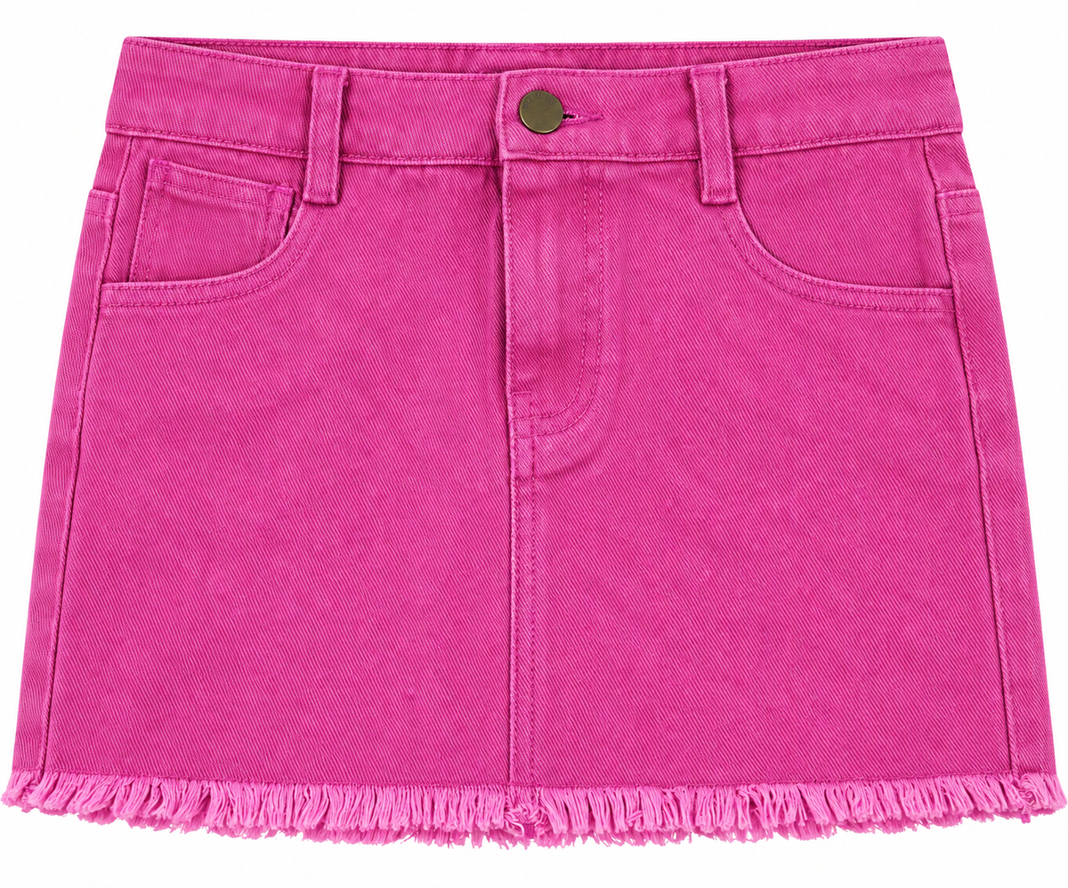 Hot Pink Denim Skirt
