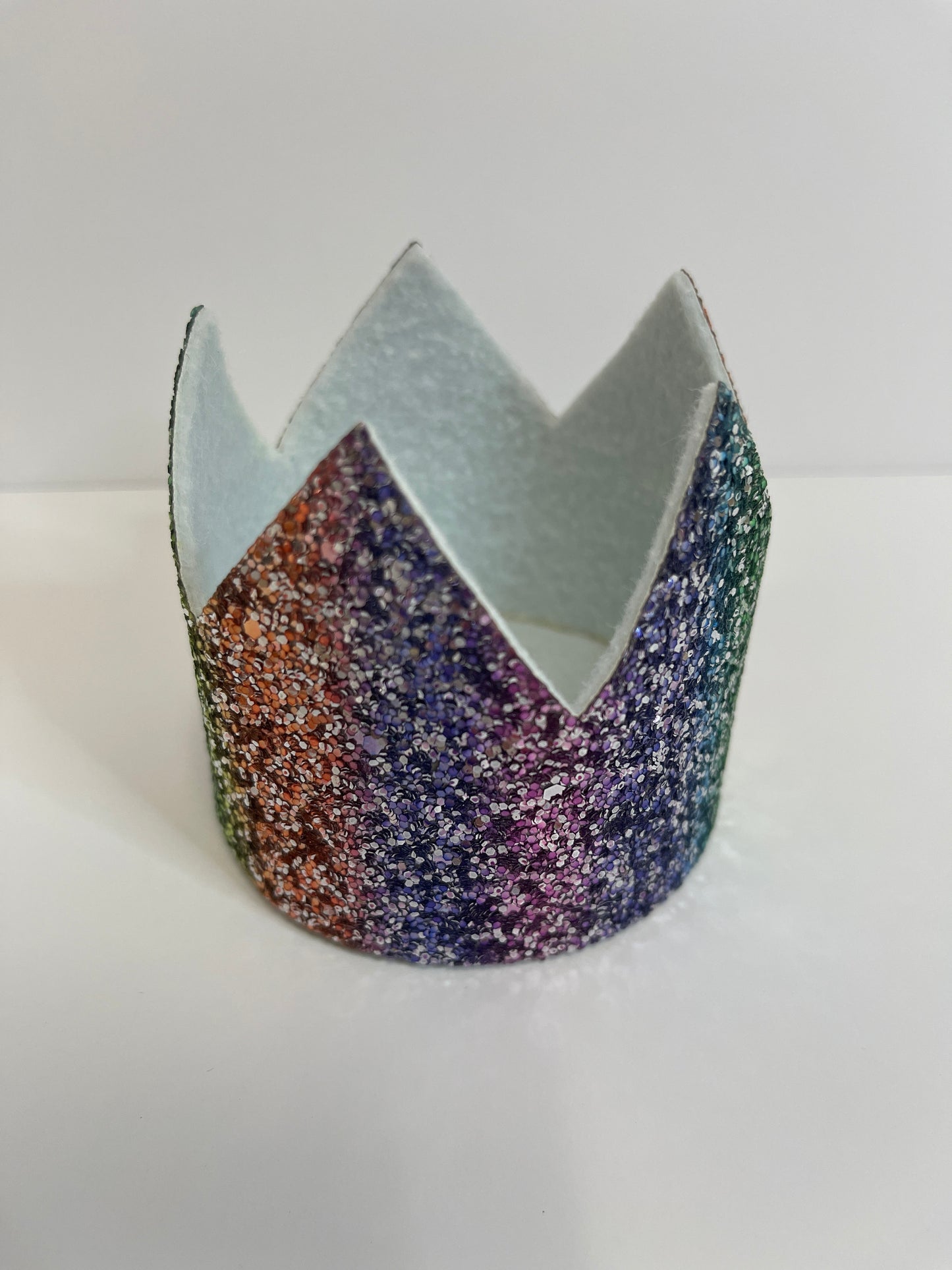 Rainbow Glitter Crown