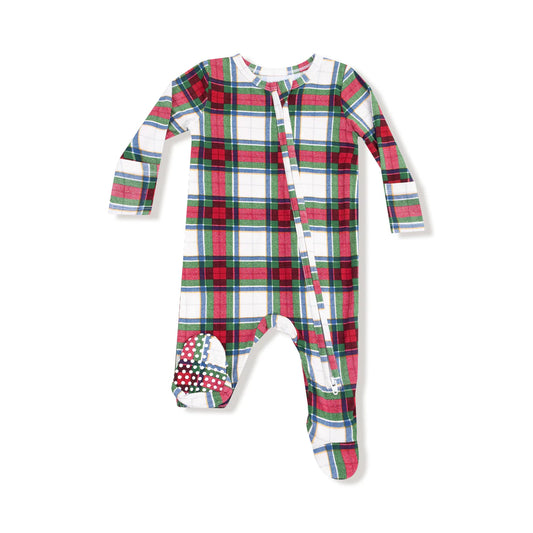 Holiday Plaid Footie