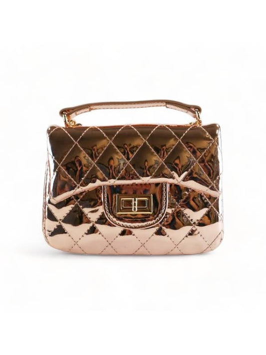 Copper Metallic Quilted Purse