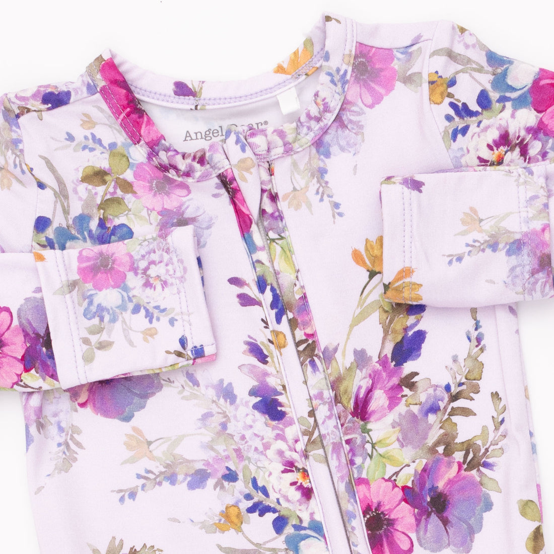 Dahlia Floral Ruffle Zipper Footie