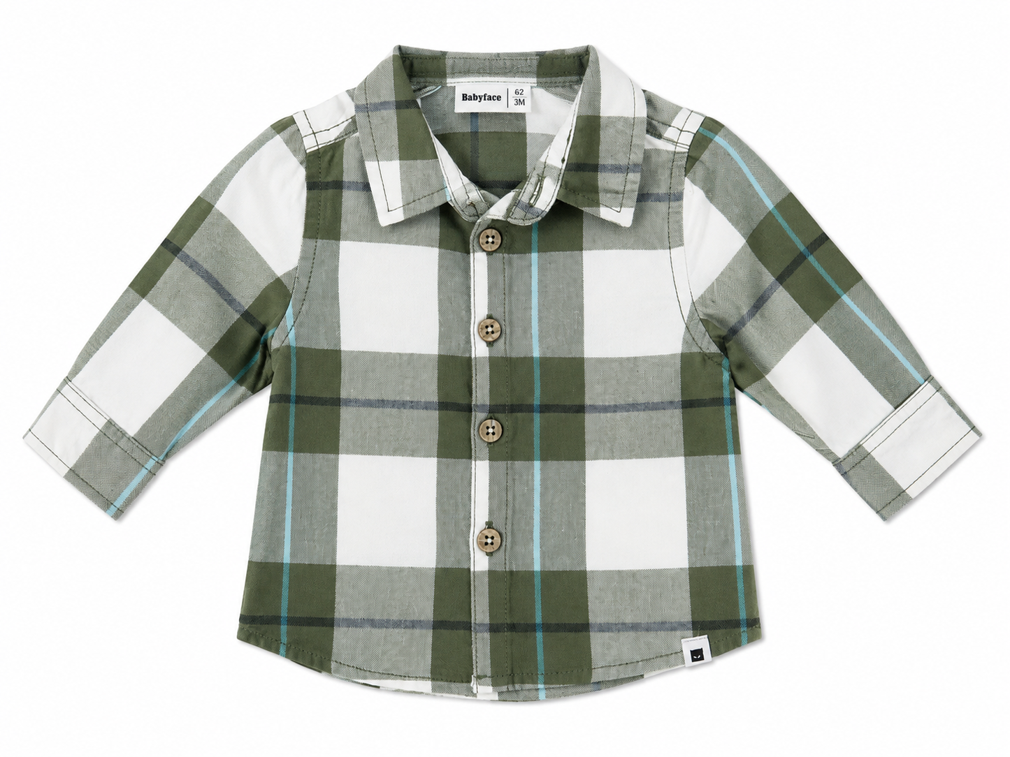 Olive Green Plaid Button Shirt
