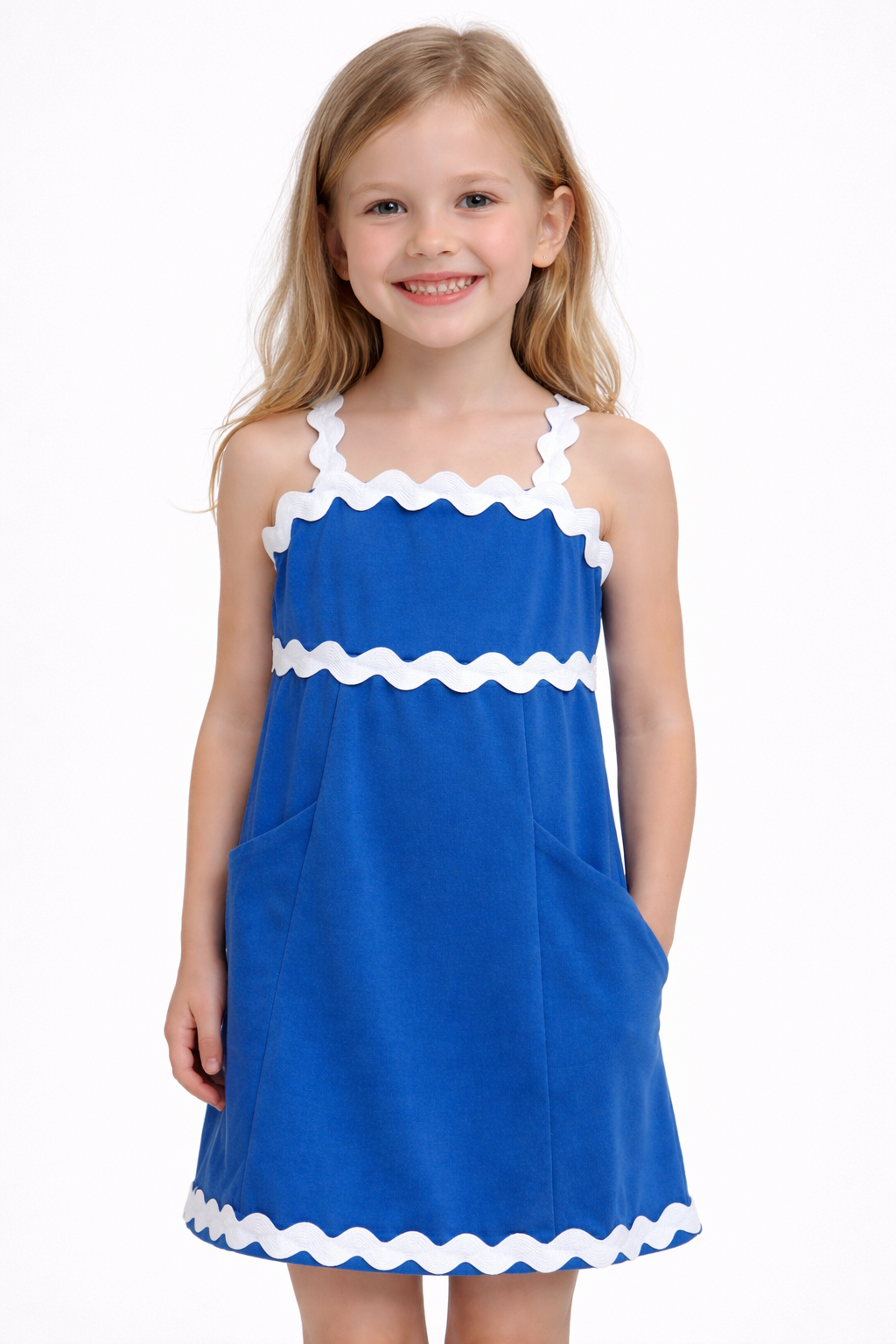 A-Line Rick Rack Dress W/ Pockets