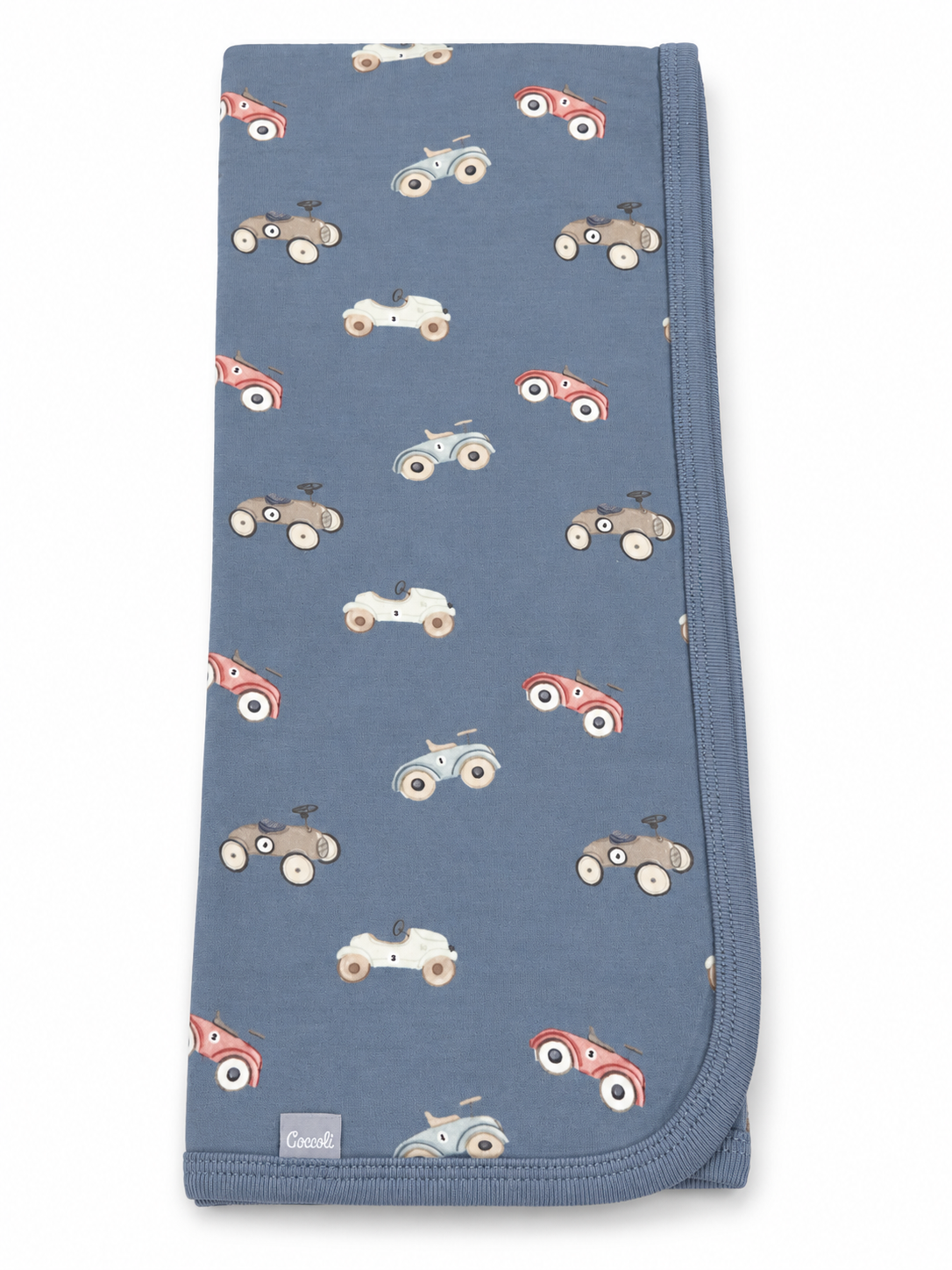 Steel Blue Cars Swaddle