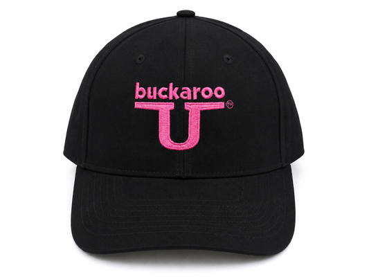 Black Hat with Hot Pink Buckaroo