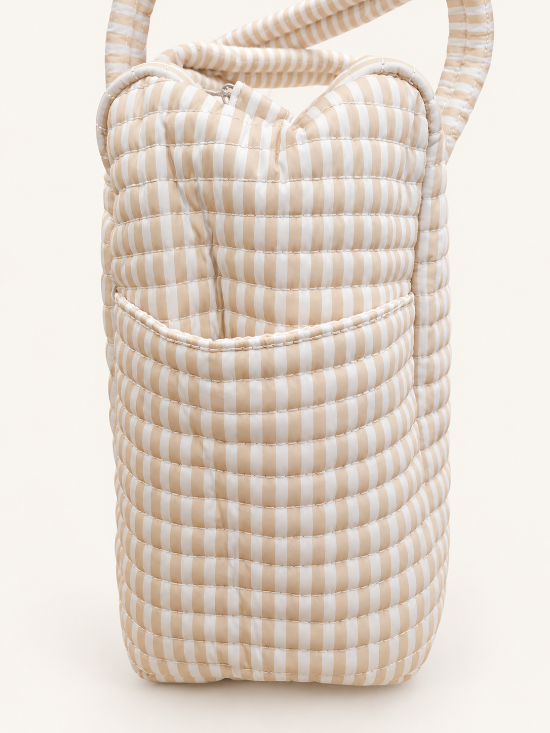 Quilted Stroller Bag Pimlico Stripe Sand