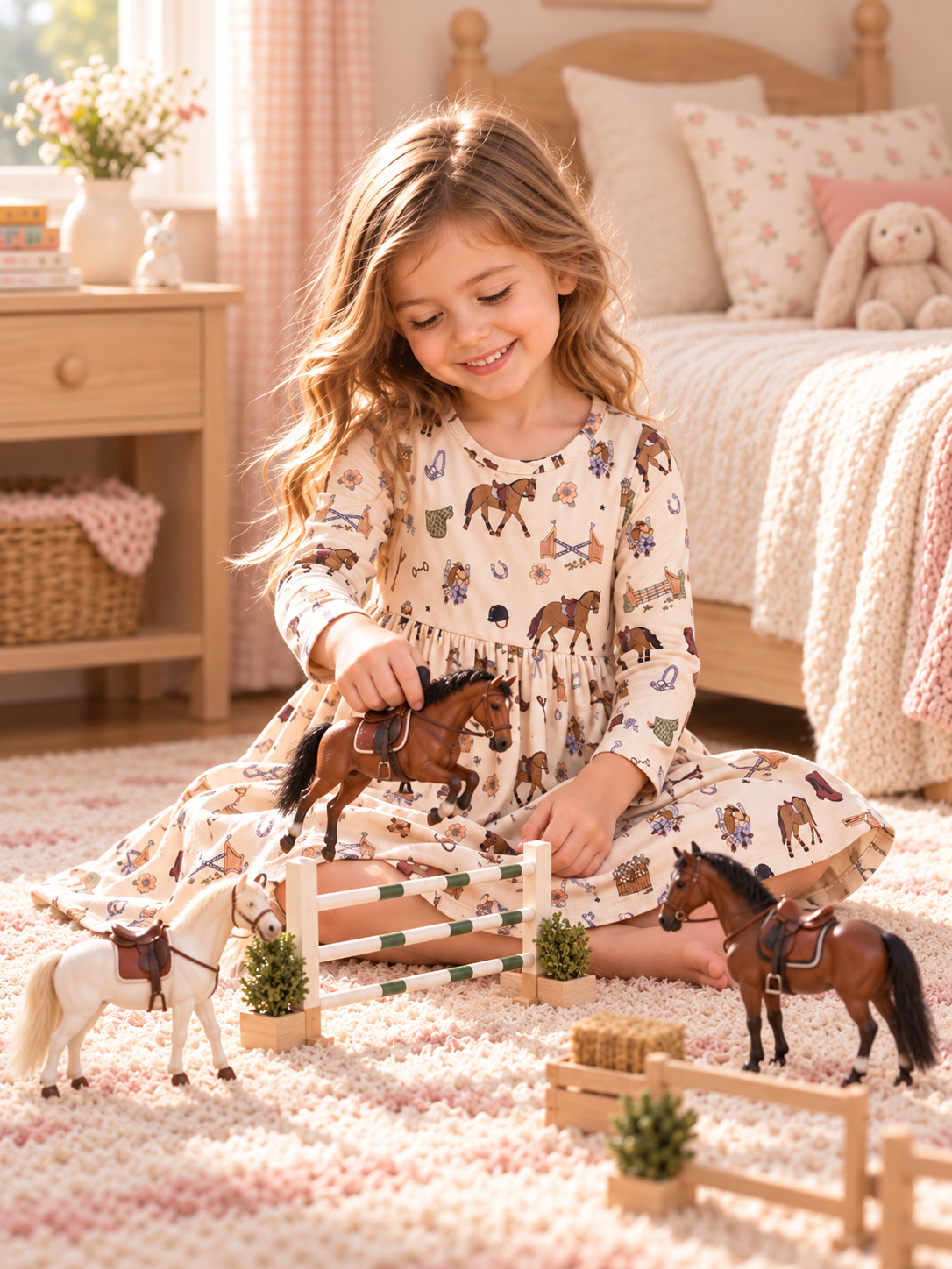 Pretty Equestrian Twirl Dress
