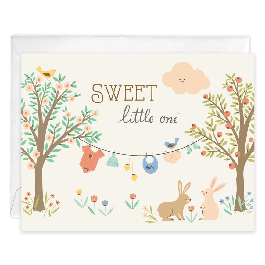 Baby Greeting Card Clothes Line