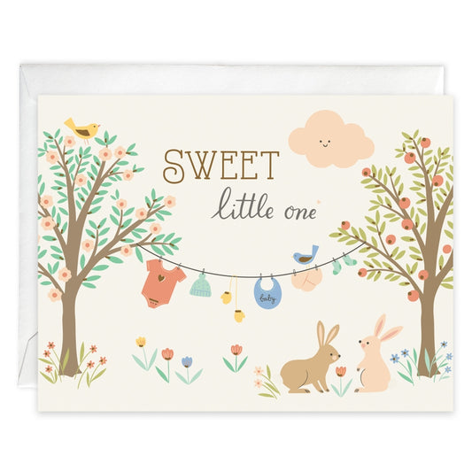 Baby Greeting Card Clothes Line