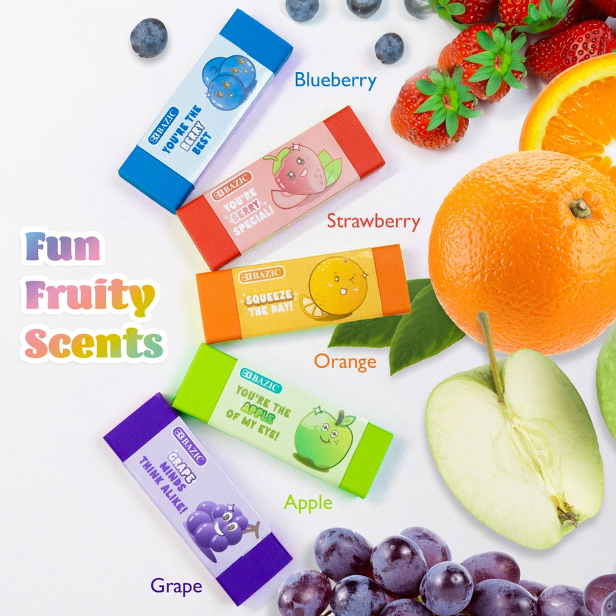 Tutti Frutti Scented Erasers 5 Pack