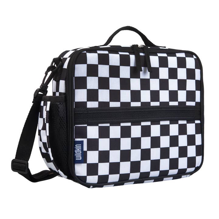 Black and White Checkered Lunch Box