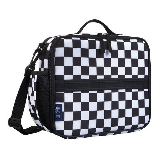 Black and White Checkered Lunch Box