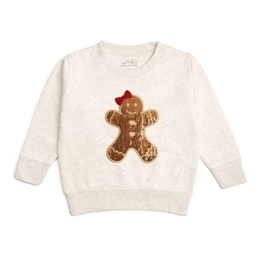 Gingerbread Sequin Christmas Sweatshirt