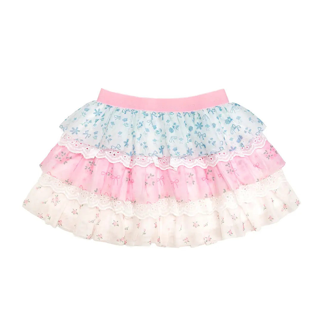 Floral and Lace Tiered Tutu