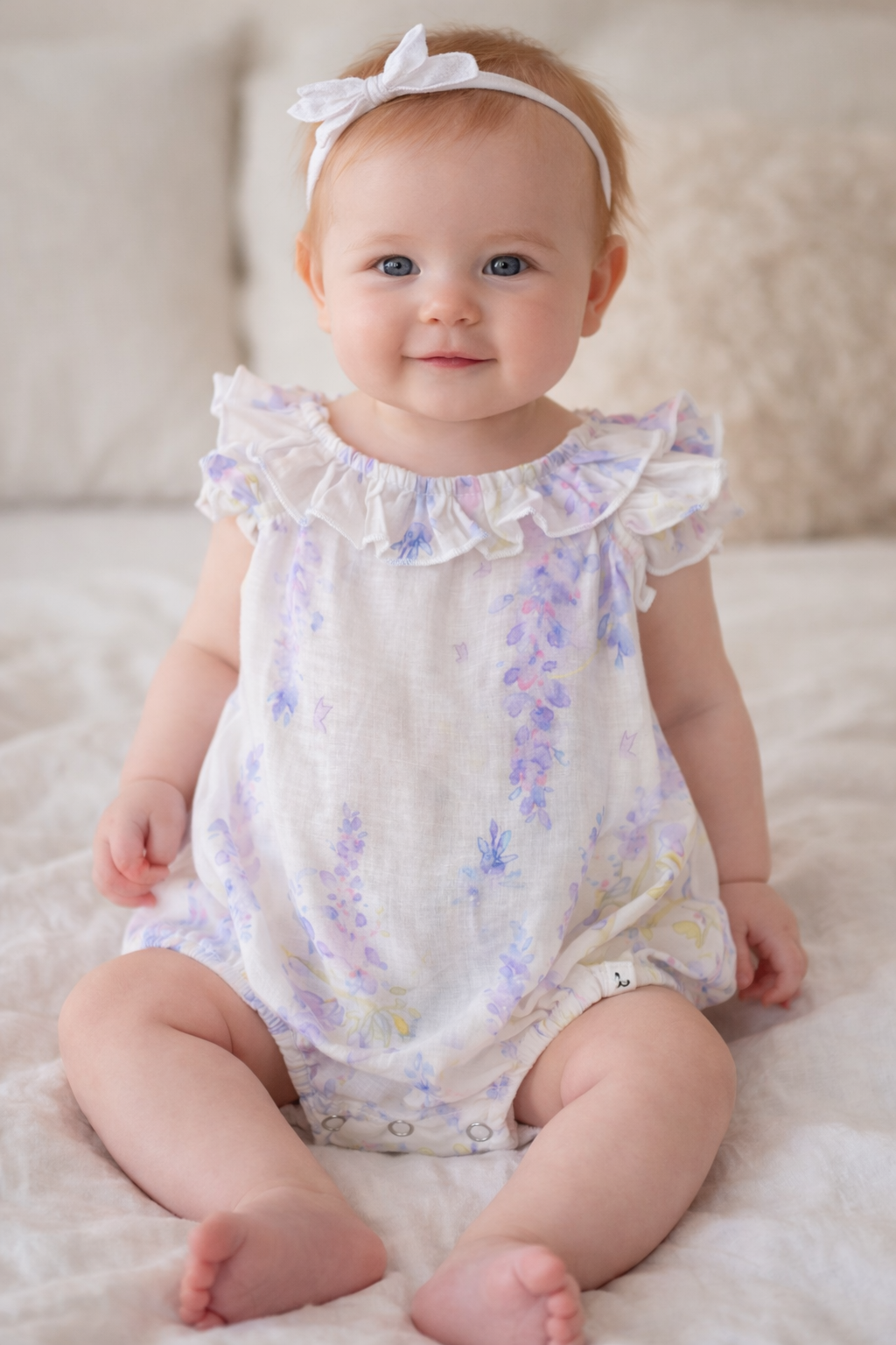Watercolor Lilac Lolly Ruffle Bubble