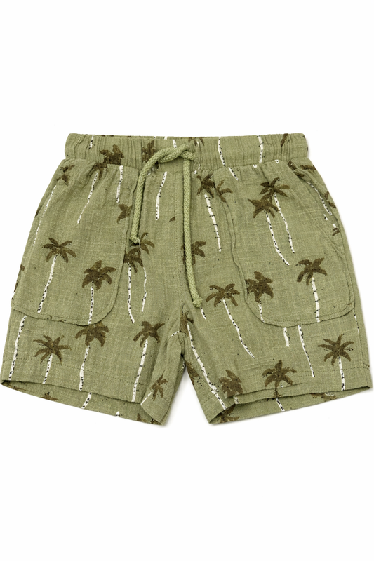Green Palm Themed Boy Short