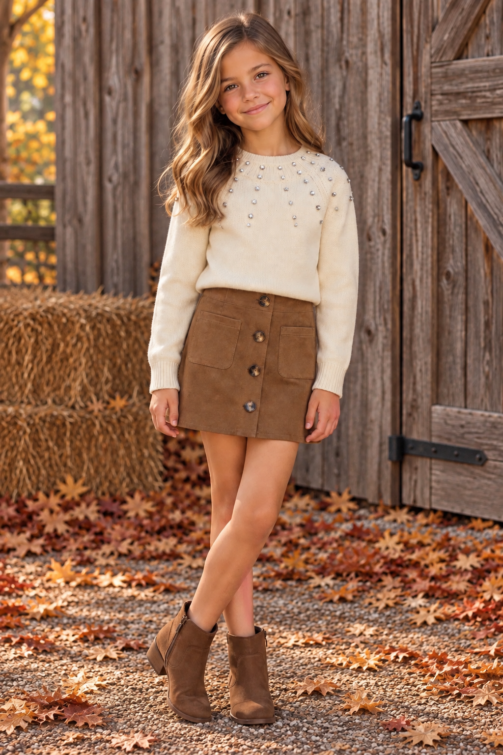 Caramel Suede Skirt